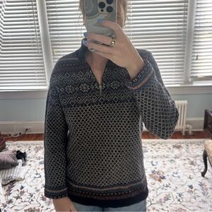 LL Bean 100% wool quarter-Zip Sweater